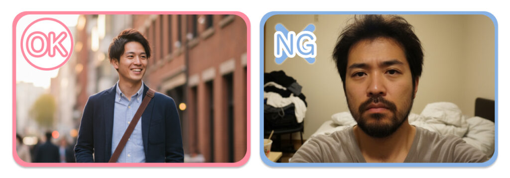 清潔感と親しみやすさのバランスが取れた写真